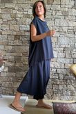 Oscar Drape Trapeze Tank Ink Navy